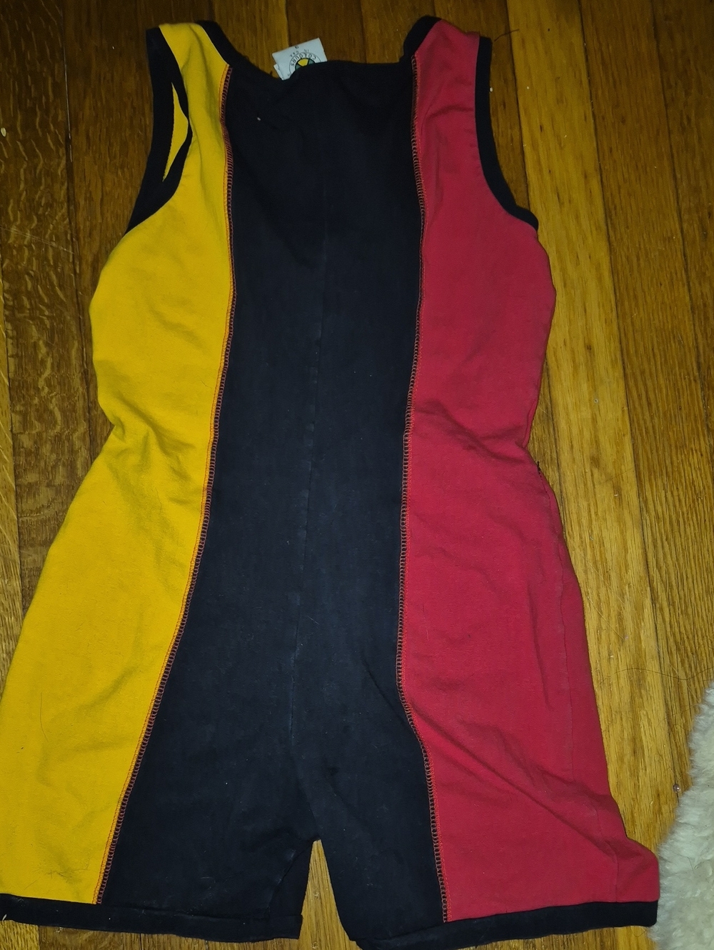 Vintage 90s Cross Colours DIG-IT Colorblock Tank Romper Colors Jumper Size Small - Picture 5 of 5